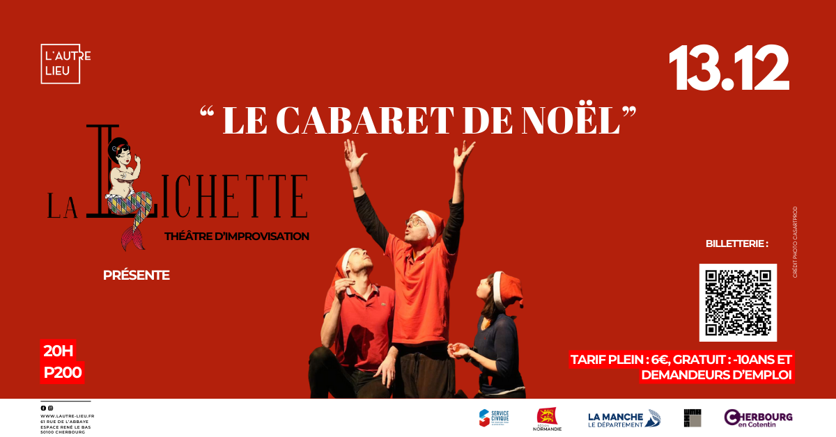 Affiche La lichette et son Cabaret de Noël "Impro'bable réveillon"